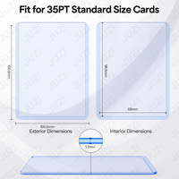 JUZI En gros Protège-cartes en PVC de taille standard 35pt Top Loaders pour cartes Pokémon, de sport, de baseball et TCG