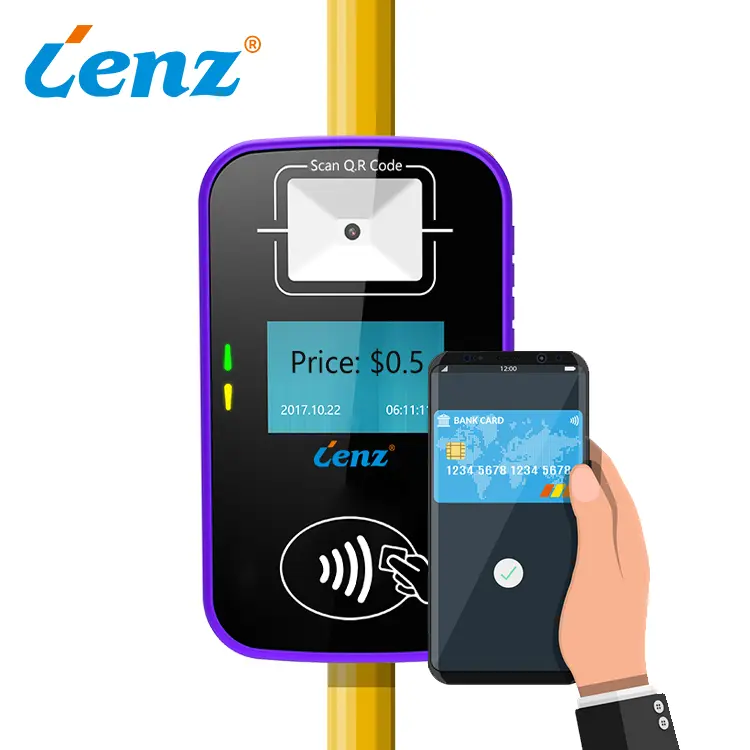 Sistem pengambilan tarif otomatis Bus dengan gps NFC kode QR EMV validasi kartu bus prabayar