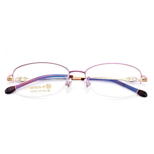 Guoda Optics – montures de lunettes en titane pur pour femmes, demi-monture rectangulaire, lentilles en résine légères, double usage - Product Image 3