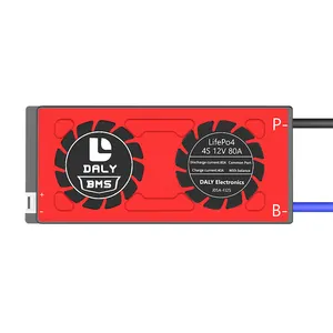 Daly बैटरी प्रबंधन प्रणाली Lifepo4 बीएमएस 4 एस 80A लिथियम आयन बैटरी पैक 12V बीएमएस के लिए 4 कोशिकाओं के लिए सौर ई-बाइक Tricycle उपकरण