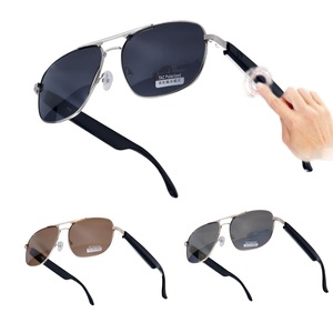 Smart Bluetooth Audio <b>Glasses</b> GS02 Pilot Sunglasses <b>With</b> Remote Control Music Calling 55mm Brown Black Coffee - Product Image 1