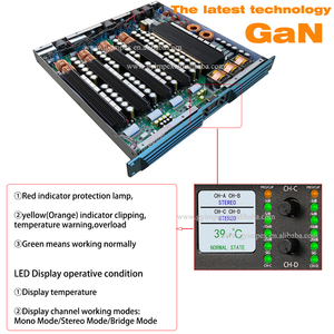 PFC220 אמפר 1 u <span class=keywords><strong>2</strong></span> ערוצים סאב וופר מגבר כוח שמע מקצועי <span class=keywords><strong>2</strong></span>*2000 וואט - Product Image 5