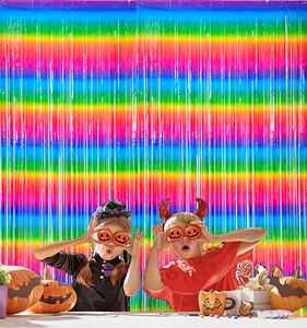 Forniture per feste di alta qualità decorazioni tenda con frange in lamina sfumata genere rivelazione decorazioni per festival tenda per feste - Product Image 4