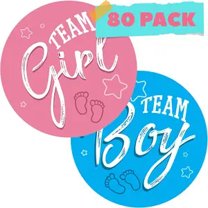 Gender Reveal Stickers for Voting Games and Party Supplies Easy to Stick and Peel Off