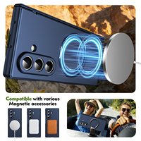 Étui de téléphone VIETAO Electroplate Pure Color Full Body Magnetic Anti-Fingerprint TPU+PC avec béquille rotative à 360° pour Z