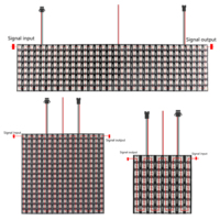 Guangdong LED smart programmable flex 0RGB pixel panneau lampe adressable DC5V WS2812B SK6812 WS2812 8*8*32 16*16 matrice LED