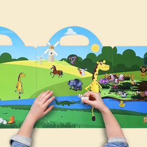 Venta al por mayor CE Focus DIY vestido divertido cuerpo Animal dinosaurio océano niños escena libro de pegatinas - Product Image 4