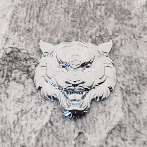 Auto Persoonlijkheid China-Chiccar Sticker Metalen Gemodificeerde Carrosserie Sticker 3d Tijgerkop Auto Logo - Product Image 4