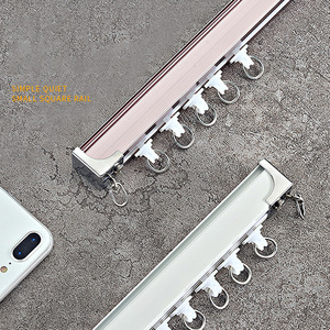 Suministro directo de fábrica, venta al por mayor, Riel de cortina silencioso clásico de aluminio, barras y rieles de cortina de aleación de aluminio elegantes - Product Image 5