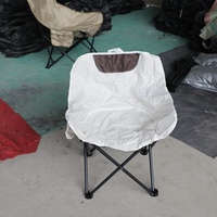 Chaise de plage portable personnalisée en acier au carbone léger, durable, avec cadre en tissu Oxford 600D, pieds cannelés pliables et dossier solide