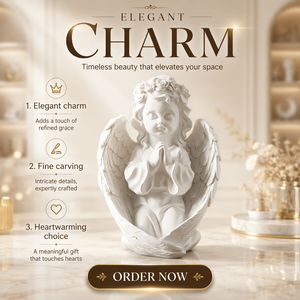 Ornamenti Stile Retrò Europeo, Statua in Resina Americana, Angioletto Bianco, Decorazione da Scrivania per Matrimoni - Product Image 2