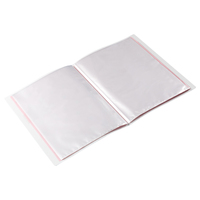 Porte-documents A5 transparent en PP à 20 pochettes, couverture colorée mignonne pour présentation de documents de bureau
