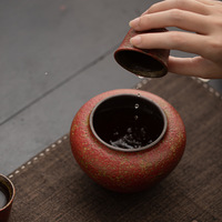 Service à thé moderne et portable en céramique de terre cuite recyclée, avec tasses de lavage, infuseurs et pots, fabriqué en Chine, cadeau d'affaires
