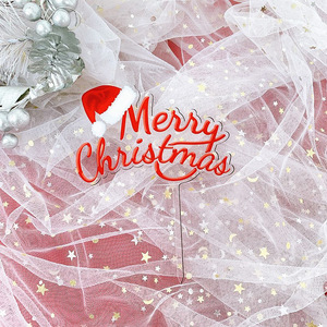 ท็อปเปอร์เค้กอะคริลิค รูปกวางเรนเดียร์ ซานต้า ตกแต่งเค้กคริสต์มาส สำหรับงานเลี้ยงขนมหวานในวันหยุด - Product Image 5