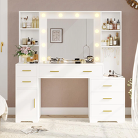 Coiffeuse avec éclairage LED et station de charge