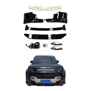 Nouveau pare-chocs avant PM pour modification et amélioration de voiture, avec découpes pour feux antibrouillard, lèvre de pare-chocs à visser, ajustement universel pour LR Defender 2022-2024 - Product Image 1