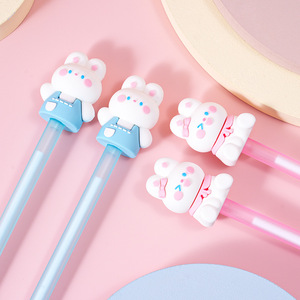Cute Cartoon Rabbit Gel Pen Pink Blue Needle Tip Plastic Office School Writing Pen Mixed Pack - Product Image 2