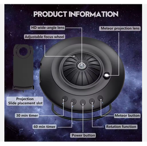 Projecteur <span class=keywords><strong>Planétarium</strong></span> UFO LED ABS, Veilleuse Galaxie, Abat-jour Blanc Minimaliste, pour Chambre d'Enfant, Plafond, Home Cinéma - Product Image 3