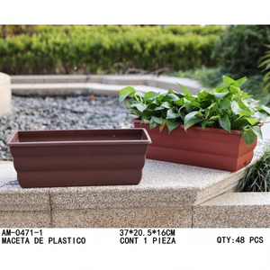 CASAMAX WL AM-0471-1 Vasi Quadrati in Plastica Durevoli per Giardino con Foro di Drenaggio per Casa Premium Classici Ecologici - Product Image 3