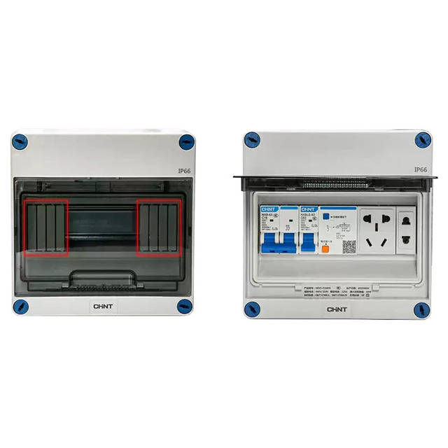Outdoor Waterproof Distribution Box, Plastic air Opening Box, Exposed Installation with Leakage protection Box IP66
