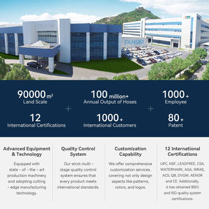 Tuyau de raccordement <span class=keywords><strong>flexible</strong></span> en caoutchouc <span class=keywords><strong>sanitaire</strong></span> en PVC tressé gris clair moderne de bonne qualité et durable, anti-explosion - Product Image 5