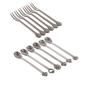 Custom Logo Colorful Plastic Fork Spoon Creative Plastic Spoons Dessert Food Bento Fruit Forks