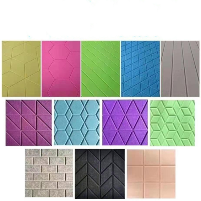Eco Friendly Waterproof Metallic 100% Polyester Acoustic Panel NRC 0.85 48 Colors Customizable Size/Shape for Music Equipment