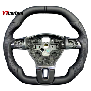 YTcarbon para <span class=keywords><strong>California</strong></span> <span class=keywords><strong>Beach</strong></span> <span class=keywords><strong>Camper</strong></span> Motorhome Auto Parts Accesorios para el interior del coche Volante de gamuza de cuero personalizado - Product Image 6