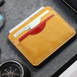 Tarjetero de Cuero PU Personalizado, Ultra Delgado, con Bloqueo RFID, para Tarjetas de Crédito, Unisex, para Tarjetas de Identificación Empresarial - Product Image 1