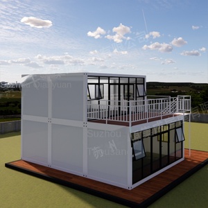 Contenedor de acero duradero de doble cubierta para oficina residencial Simple área escénica caja de paquete integrado para casa de dos pisos - Product Image 4
