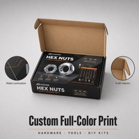 Boîte en carton ondulé personnalisée recyclable pour les fixations de quincaillerie, kit de vis et de boulons, boîtes d'expédition imprimées en couleur pour les ensembles d'outils