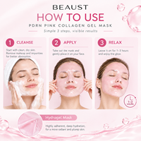 Masque facial en hydrogel au collagène PDRN de marque privée, hydratant, raffermissant, éclaircissant, avec de la niacinamide et de l'hyaluronate de sodium
