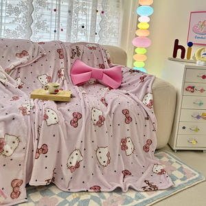 Autumn and Winter Cartoon Anime Printed Milk Velvet Plush Large Fleece Throw <strong>Blanket</strong> Anti-Static Stroller Travel Sofa <strong>Blanket</strong> - Product Image 2