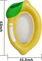 Hamac gonflable en forme de citron, chaise longue flottante en maille pour piscine, lit flottant portable pour piscine, idéal pour les fêtes estivales à la plage