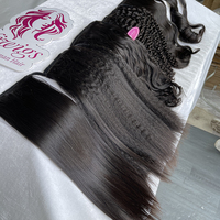 Queue de cheval en cheveux humains brésiliens naturels non traités, ondulés, raides, bouclés, pour vente en gros