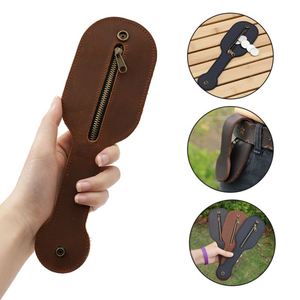 Monedero Boston de Cuero Genuino para Monedas, Portamonedas de Autodefensa para Hombre, Portamonedas para Exteriores, Cartera para Guardar Monedas - Product Image 1