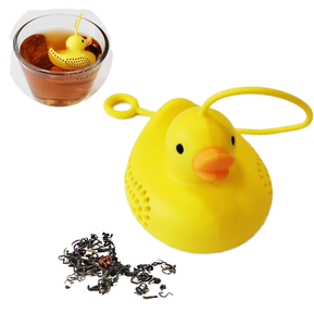 Infusor de Té de Silicona con Forma de <span class=keywords><strong>Patito</strong></span> Creativo - Juego de Utensilios de Cocina Reutilizables para Té Suelto - Product Image 1