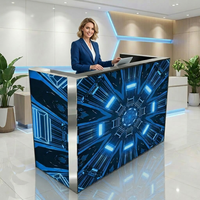 Écran LED pliable couleur pleine, table de DJ, écran GOB étanche, support portable, façade graphique 6 volets pour club, mariage, musique
