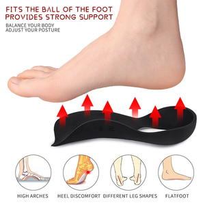 Emi-soletta ortopedica nera <span class=keywords><strong>per</strong></span> <span class=keywords><strong>piede</strong></span> <span class=keywords><strong>piatto</strong></span> e fascite plantare supporto <span class=keywords><strong>per</strong></span> arco emipad posizionamento all'interno della soletta - Product Image 5
