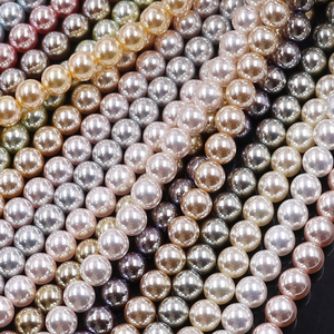 Cuentas de perlas Aurora con efecto arcoíris, precio de fábrica, cuentas sueltas de perlas de cristal de <span class=keywords><strong>8mm</strong></span> de alta calidad para la fabricación de joyas - Product Image 5