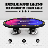 Table de Roulette Texas Hold'em de Luxe Moderne de l'Usine Mg, Table de Casino Professionnelle avec Logo WPT, Plateau de Forme Irrégulière pour le Divertissement