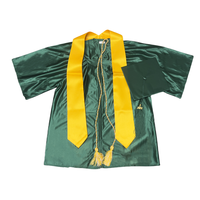 Vente en gros de bonnet de graduation préscolaire en satin pour enfants de la maternelle cordons de ceinture à pompons ensembles de diplôme de luxe pour diplômes brillants pour l'école