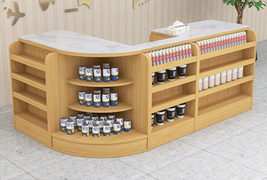 Table de caisse enregistreuse rapide de caisse de sortie de détail <span class=keywords><strong>en</strong></span> bois modulaire pour le dépanneur - Product Image 2