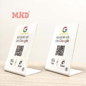 <strong>Custom</strong> 13.56Mhz NTAG 213 Nfc <strong>google</strong> Review Stand Acrylic Qr Code Table Display Stand - Product Image 3