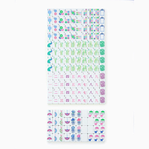 Jeu de Mahjong en PVC Écologique Style Américain Moderne QiXi, Motif Floral Vert Pâle, Tuiles Durables, Idéal pour Fêtes Familiales et Jeux de <span class=keywords><strong>Poker</strong></span> - Product Image 4