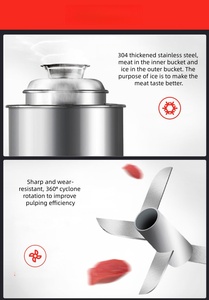 Batidor de carne automático comercial personalizado, máquina batidora de pulpa de albóndigas de pescado de acero inoxidable - Product Image 4