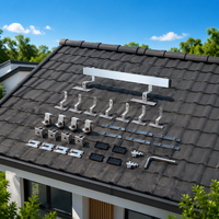 Kit de fixation de panneaux solaires Levin Power pour toits métalliques à pente standard, toits en tuiles ou en bardeaux à pente inclinée ou plate