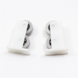 Rodillo personalizado pequeño blanco PP ranura en U Rodillo doble polea de plástico rodillo de ventana deslizante de aluminio - Product Image 5