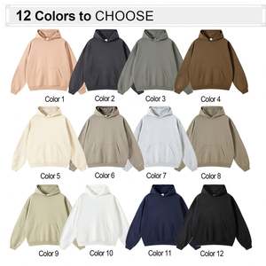 Logo personnalisé Hommes Sweats à capuche surdimensionnés à poids élevé French Terry Blank Pull à capuche de haute qualité - Product Image 2