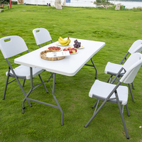 Table Pliante Moderne Senruihome en PEHD Léger, 180*70*74 cm, Épaisseur 3,5 cm, pour Événements, Entrée et Villa